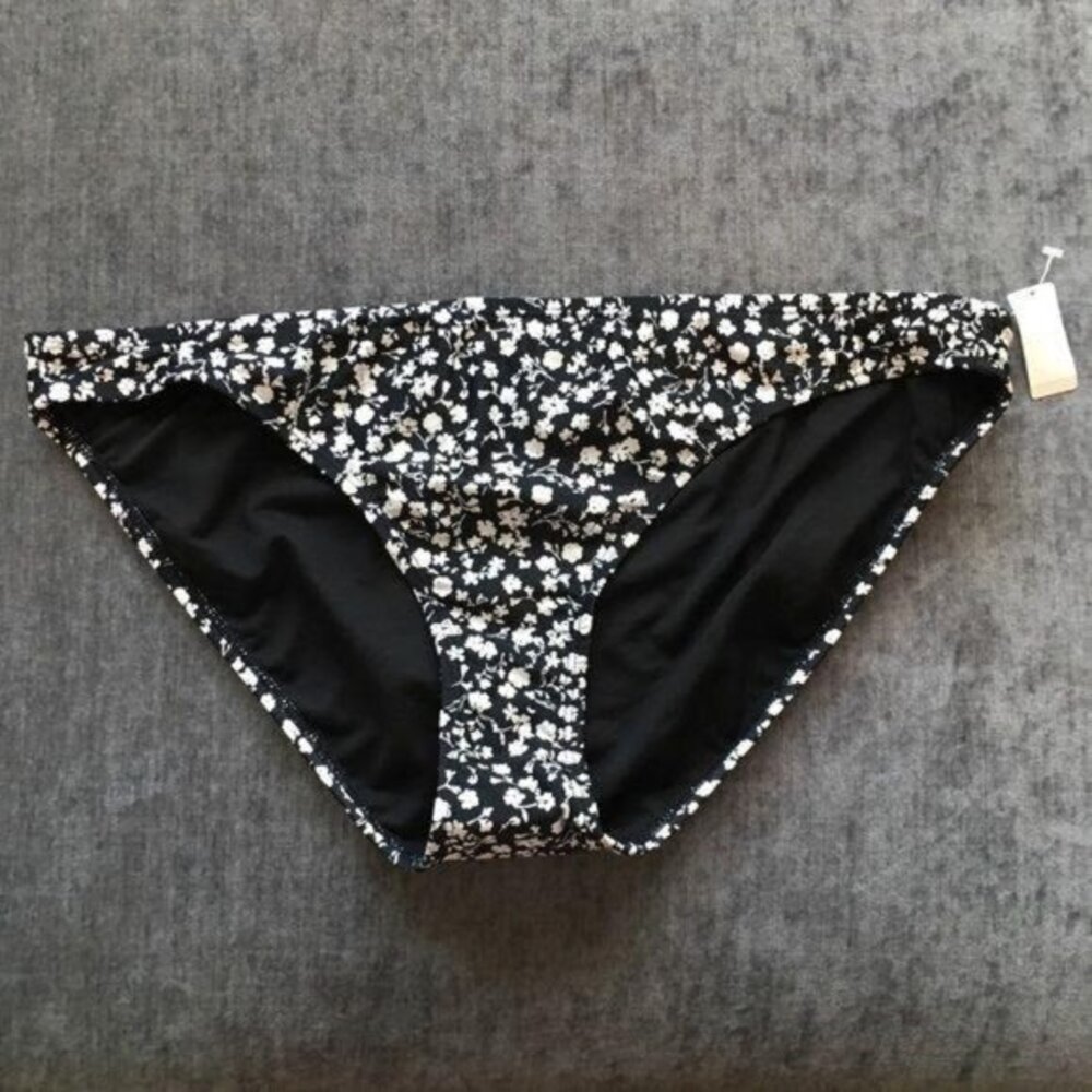 Gap Bikini Bottom Floral Print Back White Swimwear
